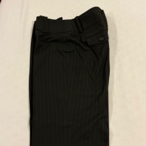 White House Black Market Black Lindsey Pinstriped Bootcut Leg Pants Size 6 - Picture 7 of 8